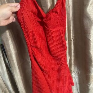 Elegant Red Women's Dress